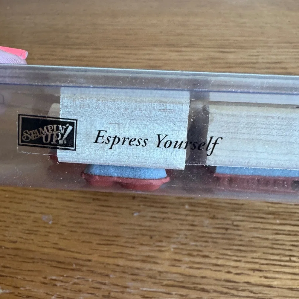 Stampin Up Espress‎ Yourself Wood Mounted Rubber Stamp Set 9 Coffee Latte 2002